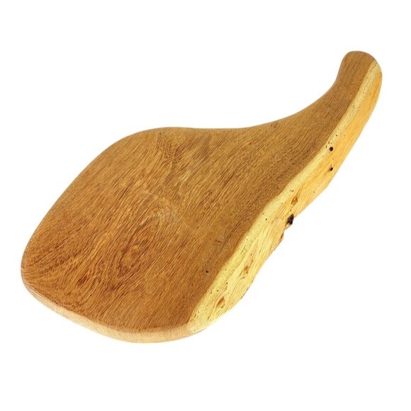 Vintage Primitive Live Edge Wood Hand Carved Rustic Meat Bread Cutting Board 17" - Picture 12 of 12